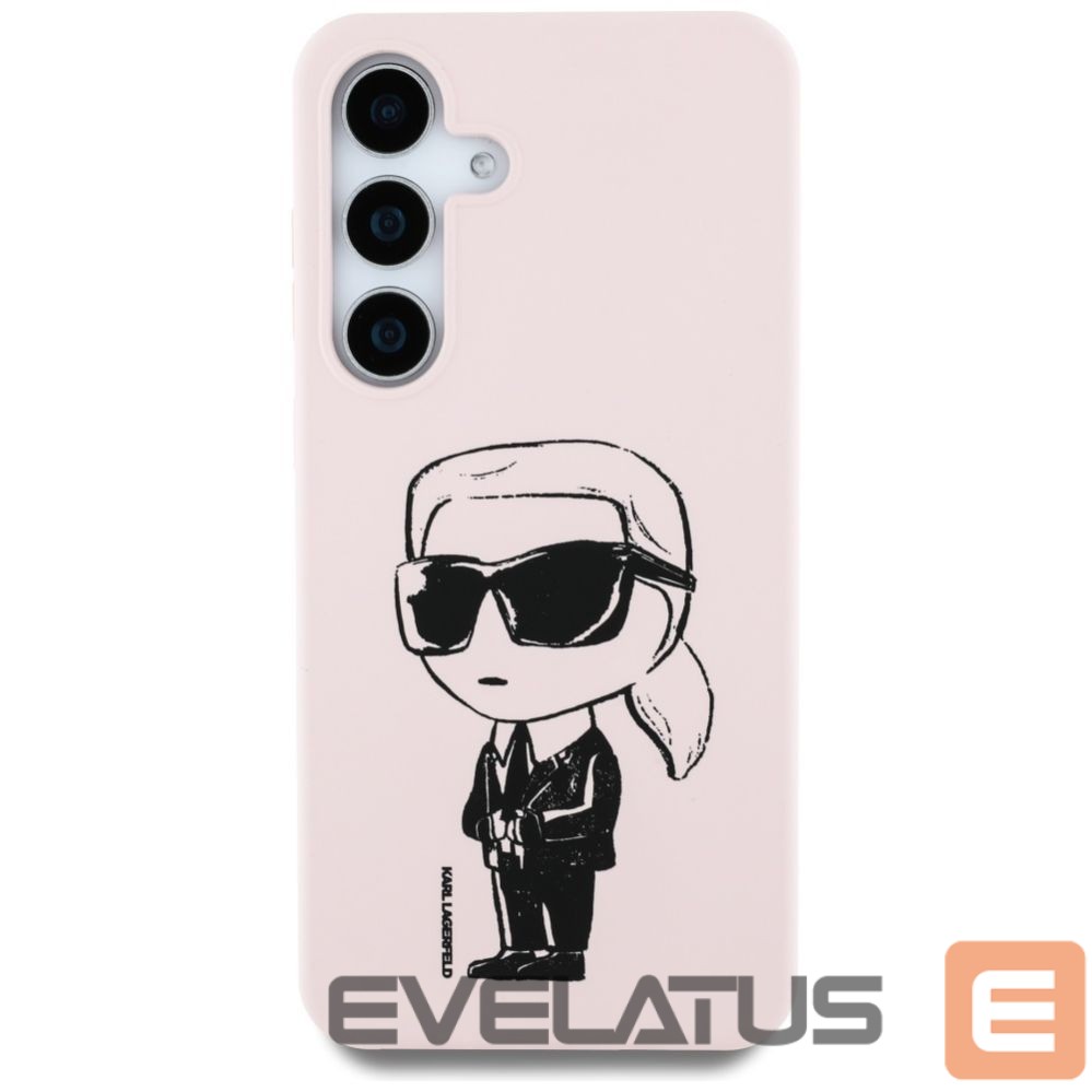 Kitos prekės Karl Lagerfeld Case Karl Lagerfeld Silicone Graffiti Ikonik Printed Logo MagSafe Samsung Galaxy S25 pink