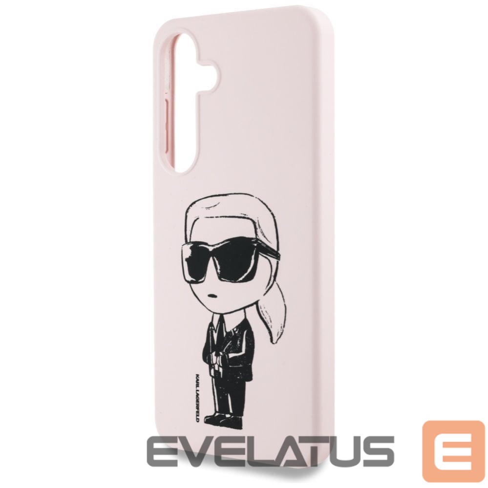 Kitos prekės Karl Lagerfeld Case Karl Lagerfeld Silicone Graffiti Ikonik Printed Logo MagSafe Samsung Galaxy S25 pink