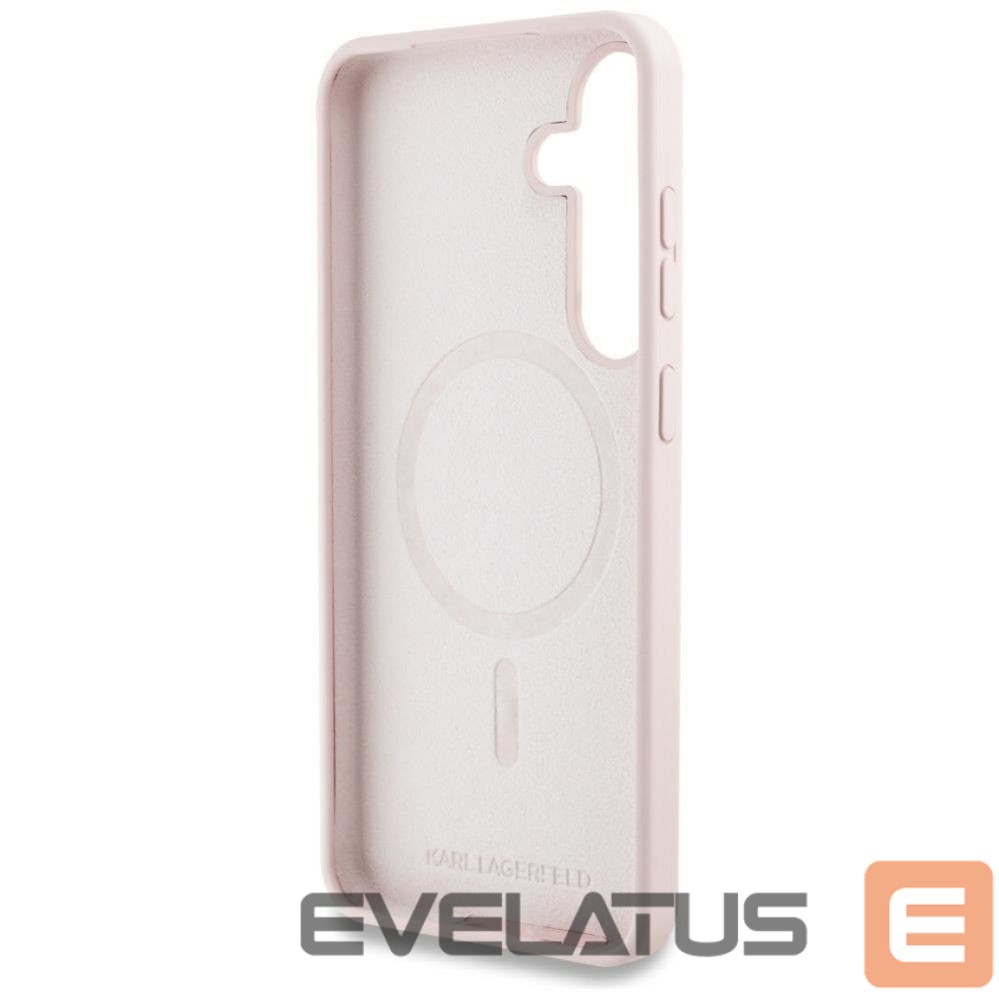 Kitos prekės Karl Lagerfeld Case Karl Lagerfeld Silicone Graffiti Ikonik Printed Logo MagSafe Samsung Galaxy S25 pink