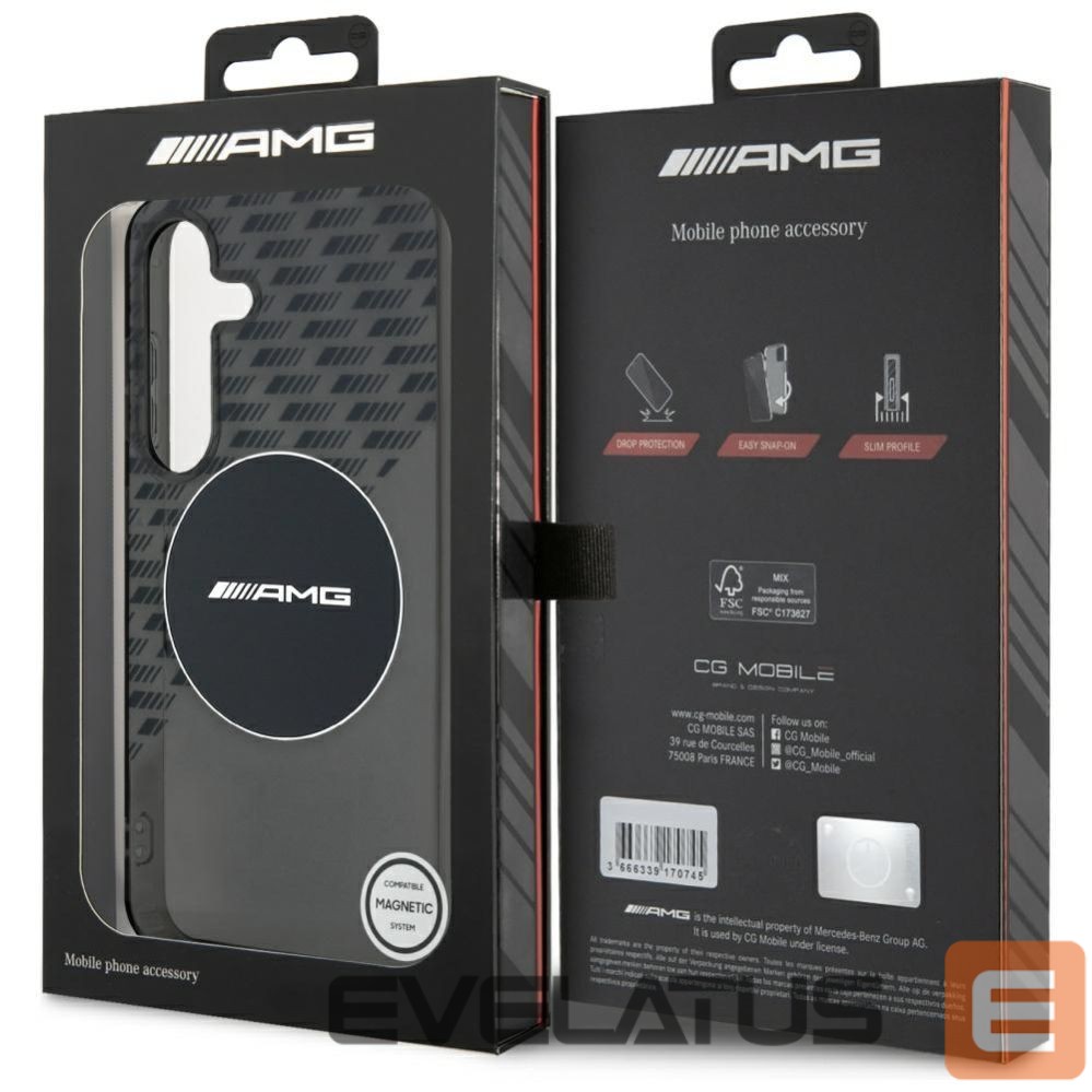 Kitos prekės Mercedes-Benz AMG Transparent Rhombs MagSafe Case for Samsung Galaxy S25 - Black