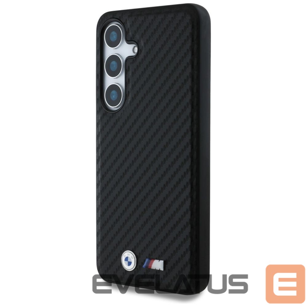 Kitos prekės BMW BMW Leather Carbon MagSafe Case for Samsung Galaxy S25 - Black