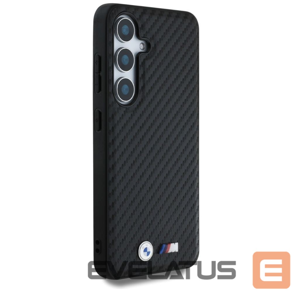 Kitos prekės BMW BMW Leather Carbon MagSafe Case for Samsung Galaxy S25 - Black