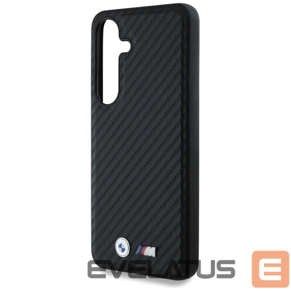 Kitos prekės BMW BMW Leather Carbon MagSafe Case for Samsung Galaxy S25 - Black