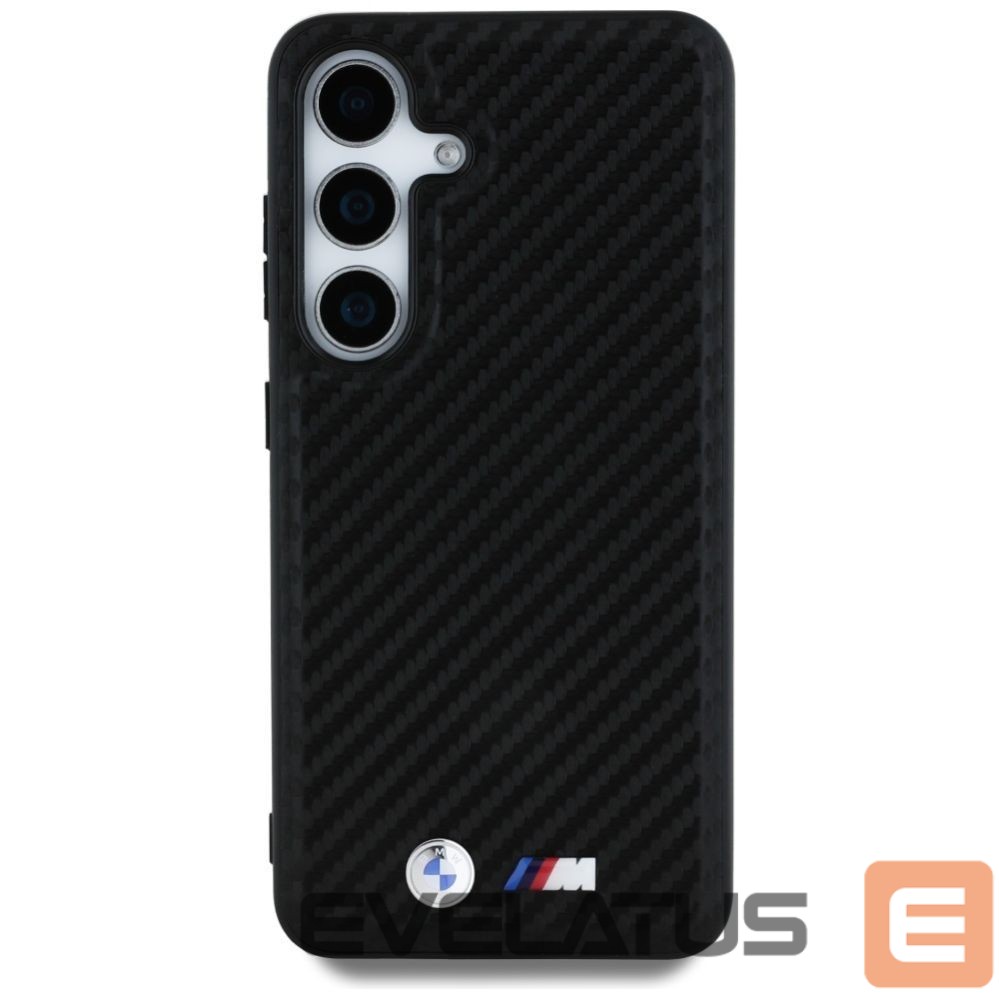 Kitos prekės BMW BMW Leather Carbon MagSafe Case for Samsung Galaxy S25 - Black
