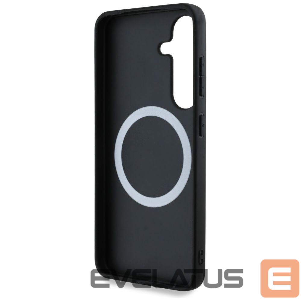 Kitos prekės BMW BMW Leather Tricolor Stripe MagSafe Case for Samsung Galaxy S25 - Black