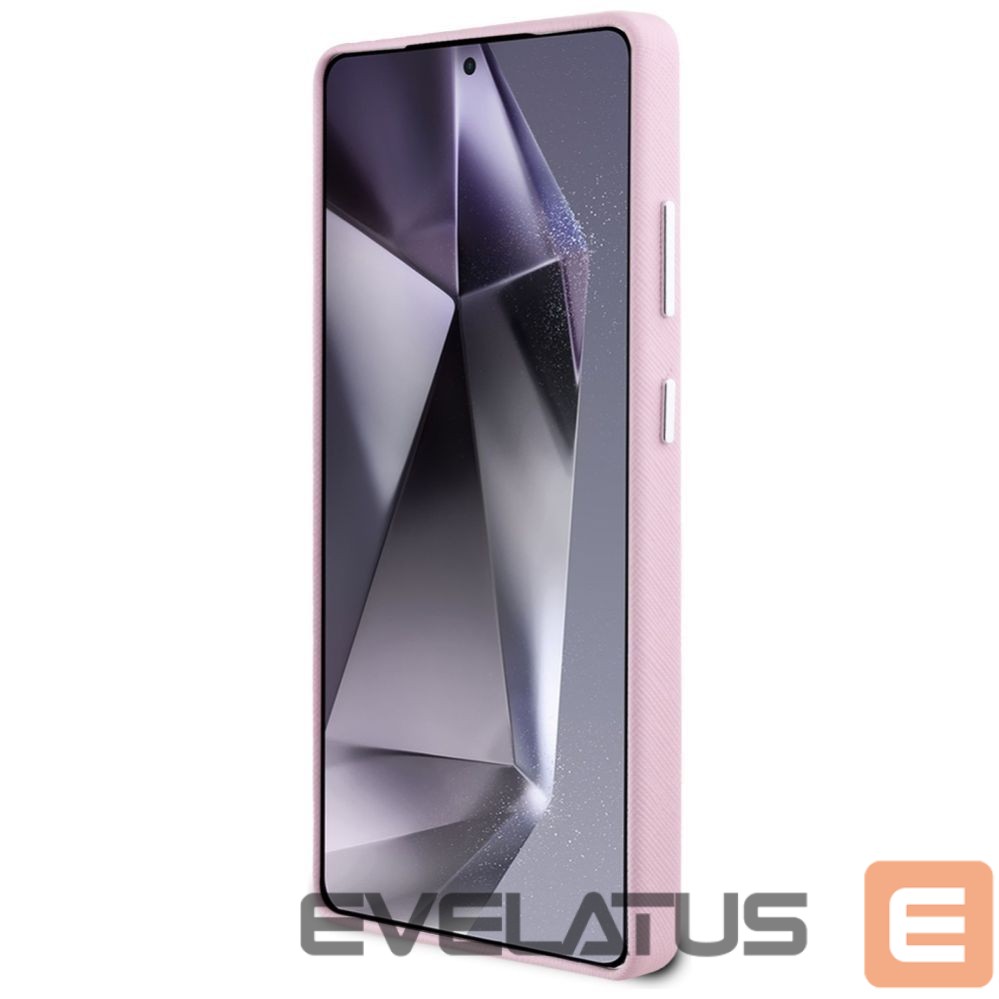 Kitos prekės Karl Lagerfeld Karl Lagerfeld Saffiano Full Wrapped Elongated Metal Logo MagSafe Case for Samsung Galaxy S25 Ultra - Pink