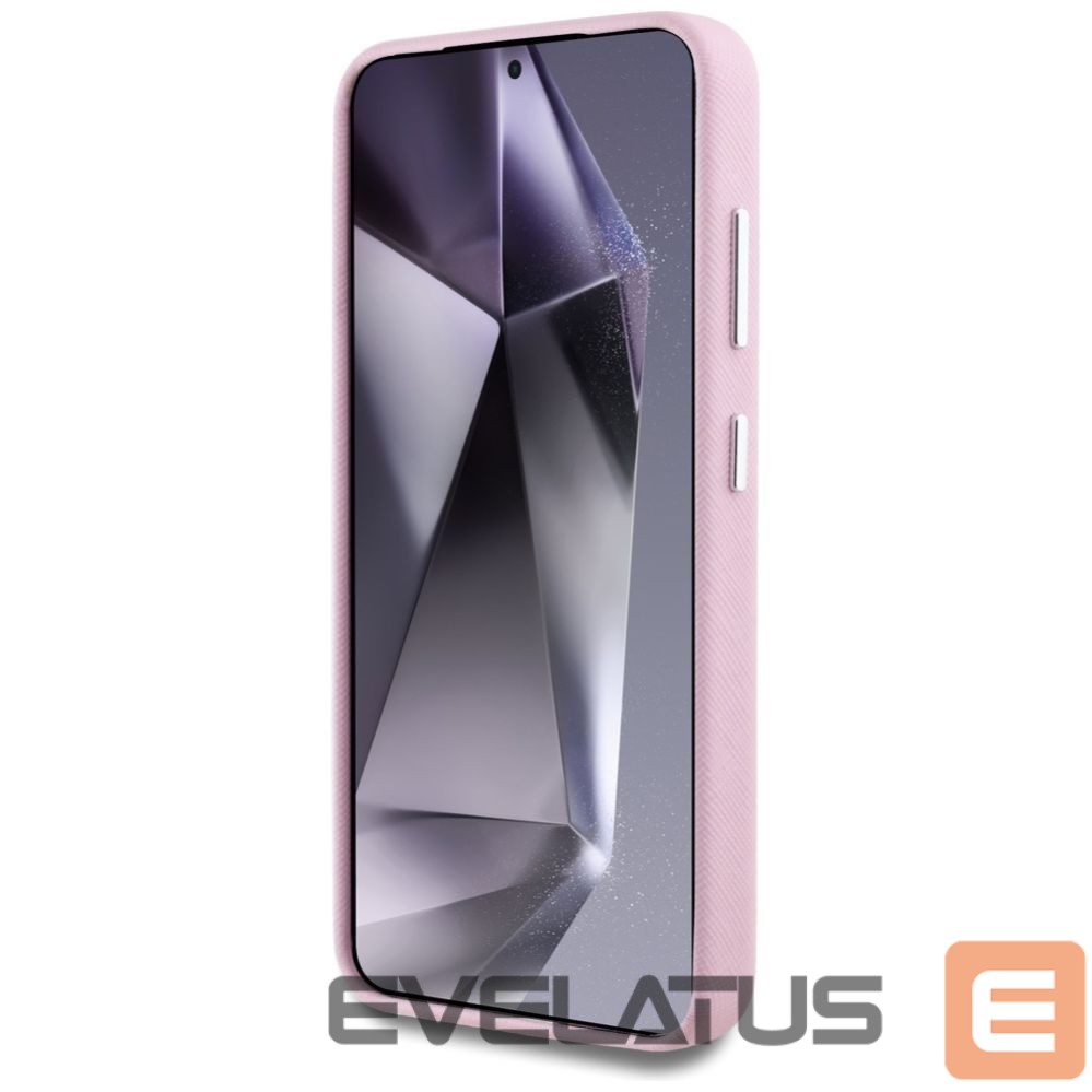 Kitos prekės Karl Lagerfeld Karl Lagerfeld Saffiano Full Wrapped Elongated Metal Logo MagSafe Case for Samsung Galaxy S25+ - Pink