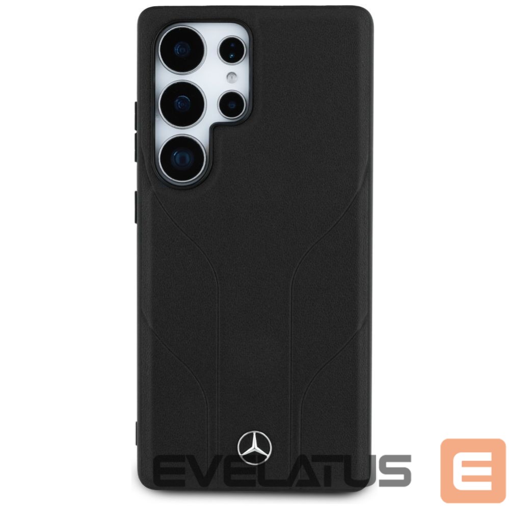 Kitos prekės Mercedes-Benz Mercedes Leather Debossed Lines MagSafe case for Samsung Galaxy S25 Ultra - black