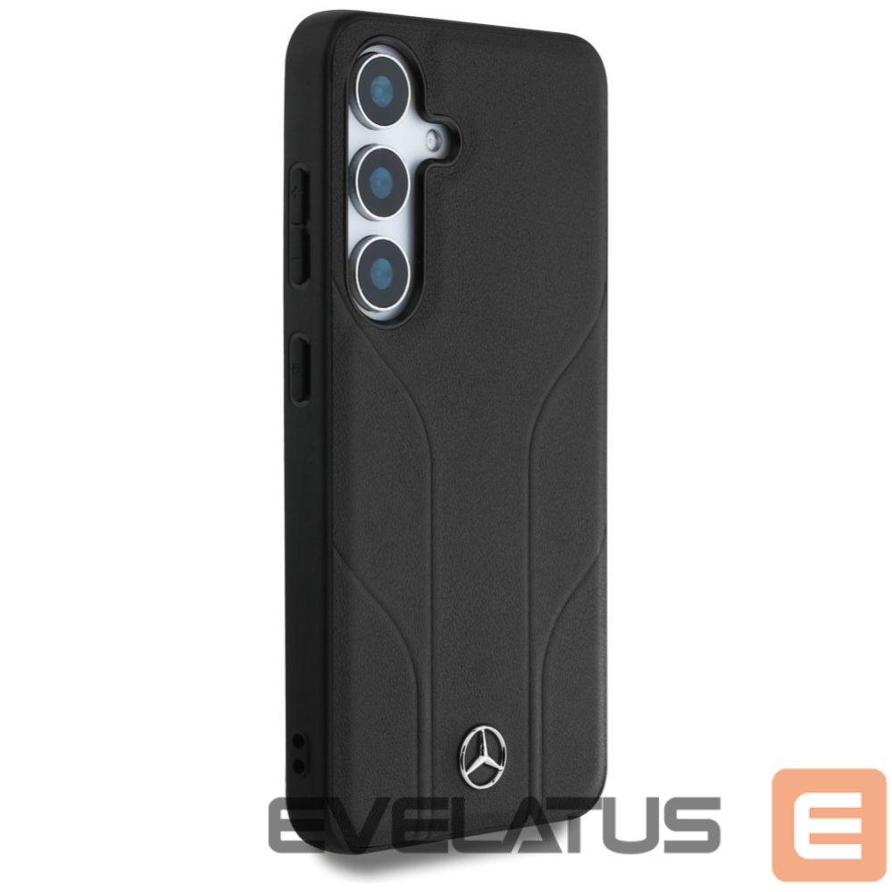 Kitos prekės Mercedes-Benz Mercedes Leather Debossed Lines MagSafe case for Samsung Galaxy S25+ - black