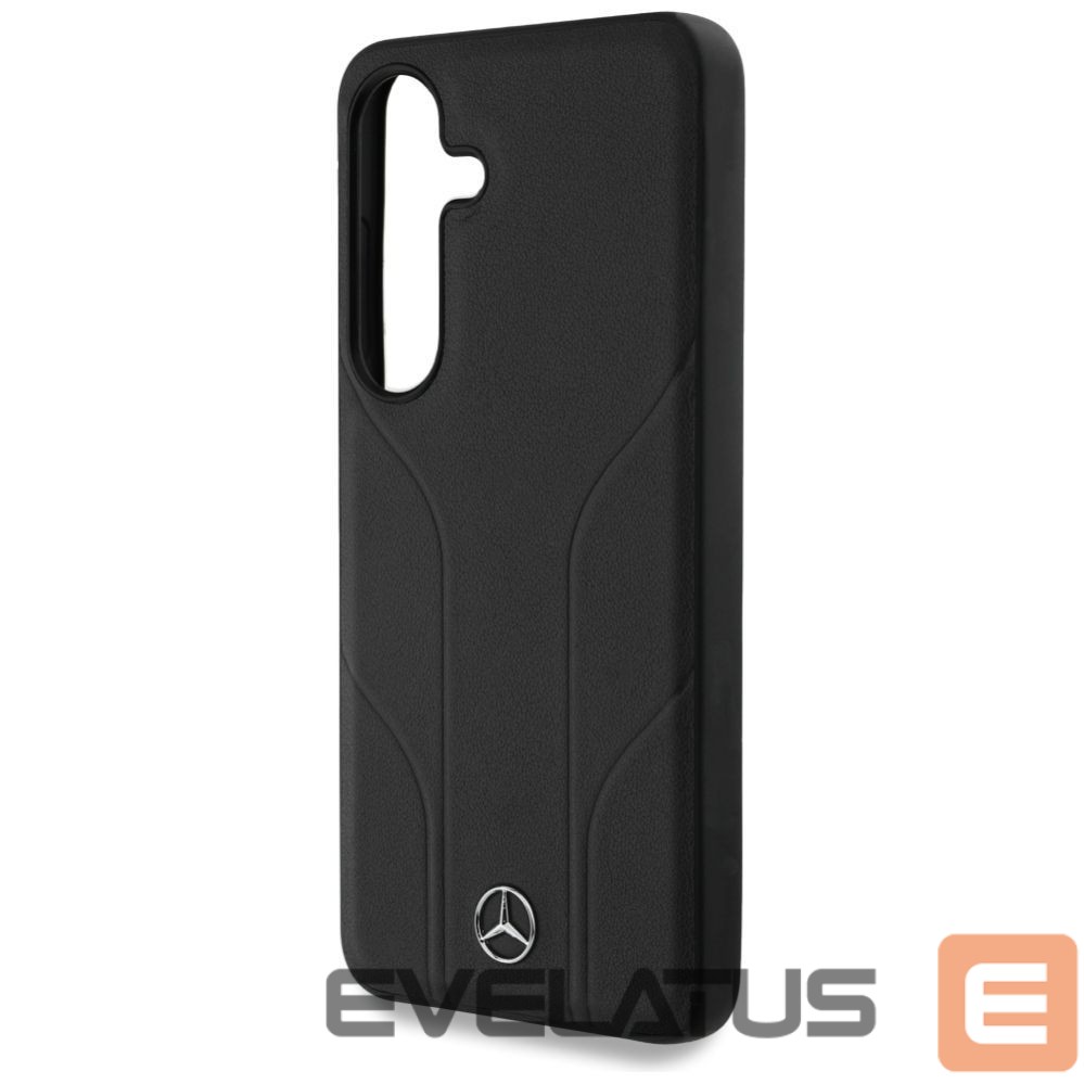 Kitos prekės Mercedes-Benz Mercedes Leather Debossed Lines MagSafe case for Samsung Galaxy S25+ - black