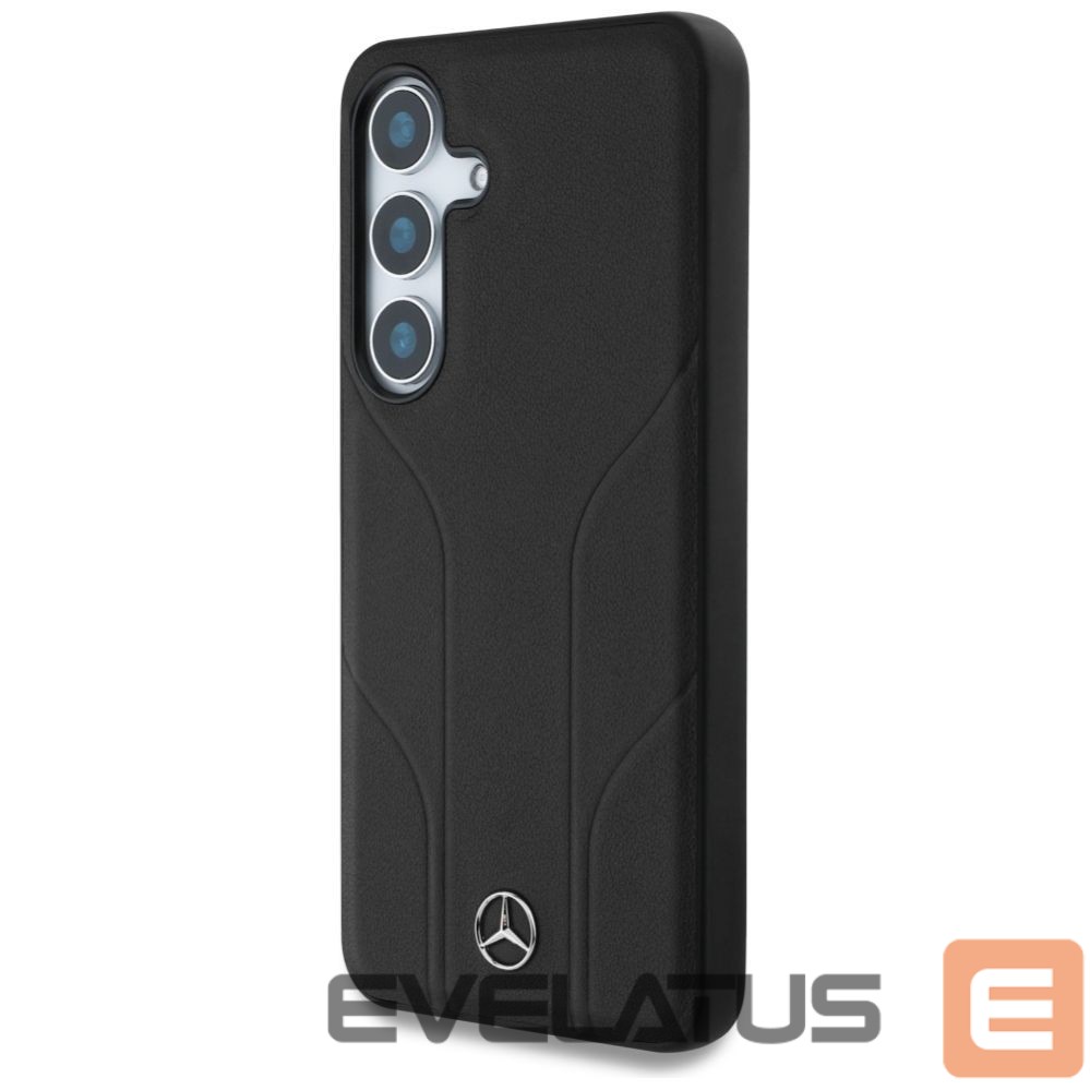 Kitos prekės Mercedes-Benz Mercedes Leather Debossed Lines MagSafe case for Samsung Galaxy S25+ - black