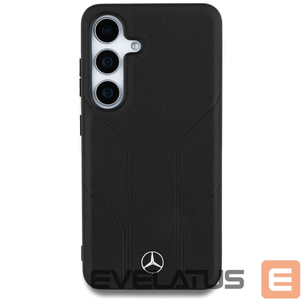 Kitos prekės Mercedes-Benz Mercedes Leather Debossed Lines MagSafe case for Samsung Galaxy S25+ - black