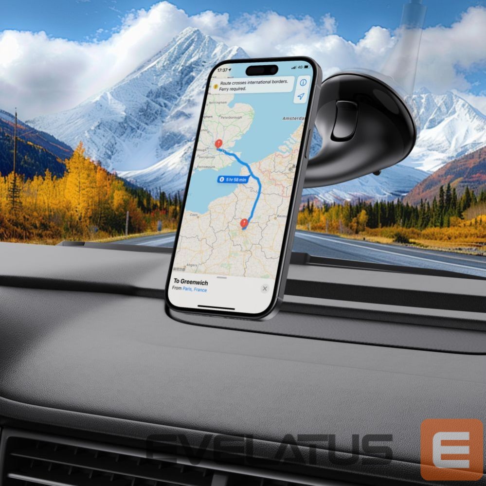 Kitos prekės Tech-Protect Tech-Protect N56 Car Holder for Dashboard, Windshield or Air Vent Mount - Black