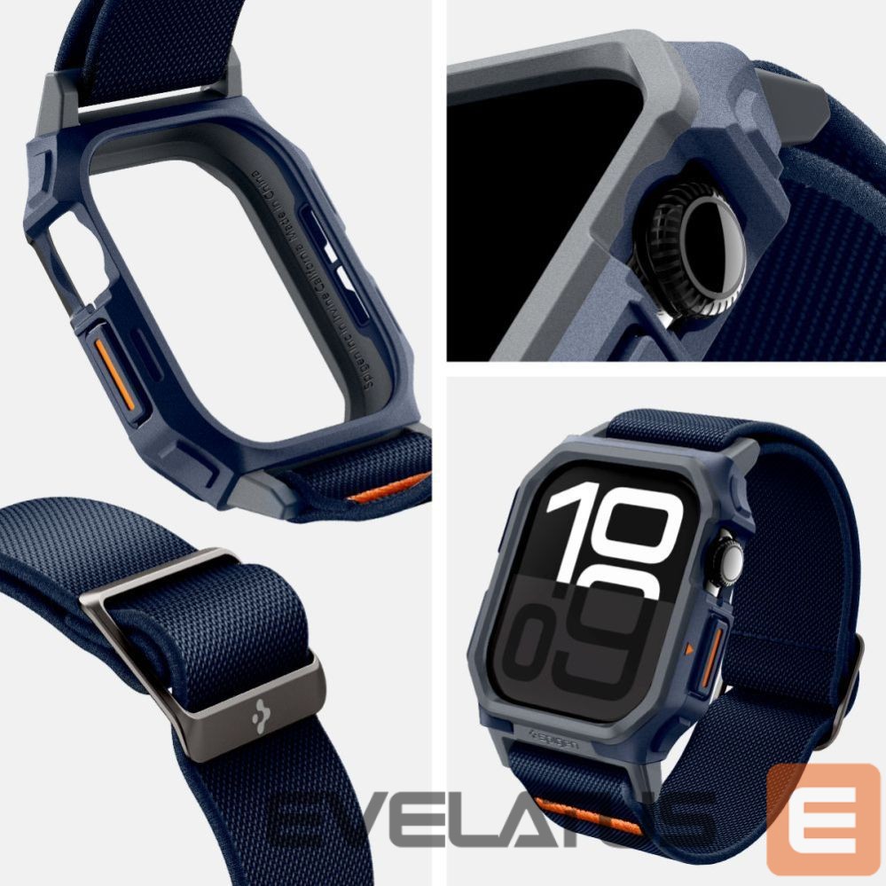 Kitos prekės Spigen Spigen Lite Fit "Pro" Strap for Apple Watch 10 46mm - Navy Blue