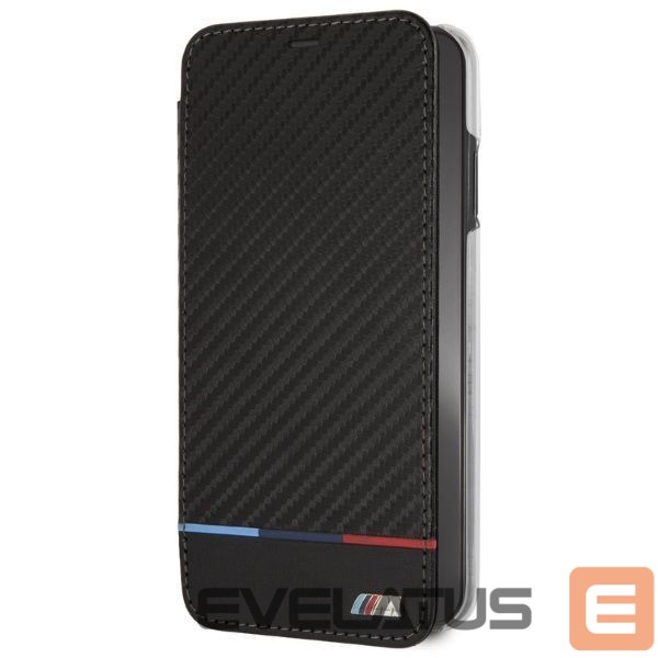 Kitos prekės BMW BMW Carbon Tricolor Stripe iPhone XS Max Case - Black