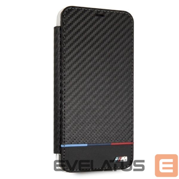 Kitos prekės BMW BMW Carbon Tricolor Stripe iPhone XS Max Case - Black