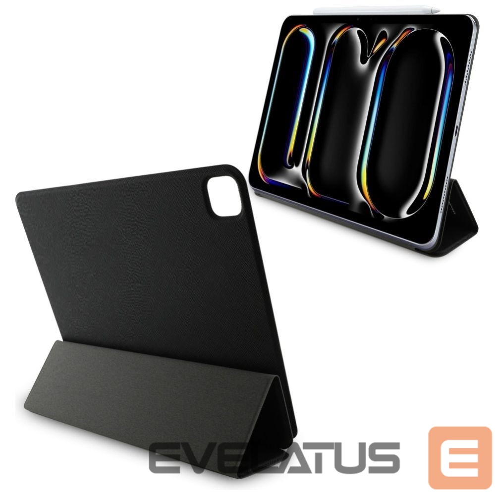 Kitos prekės Karl Lagerfeld Karl Lagerfeld Saffiano Magnetic Karl & Choupette iPad Pro 13" 2024 Book Cover Case - Black