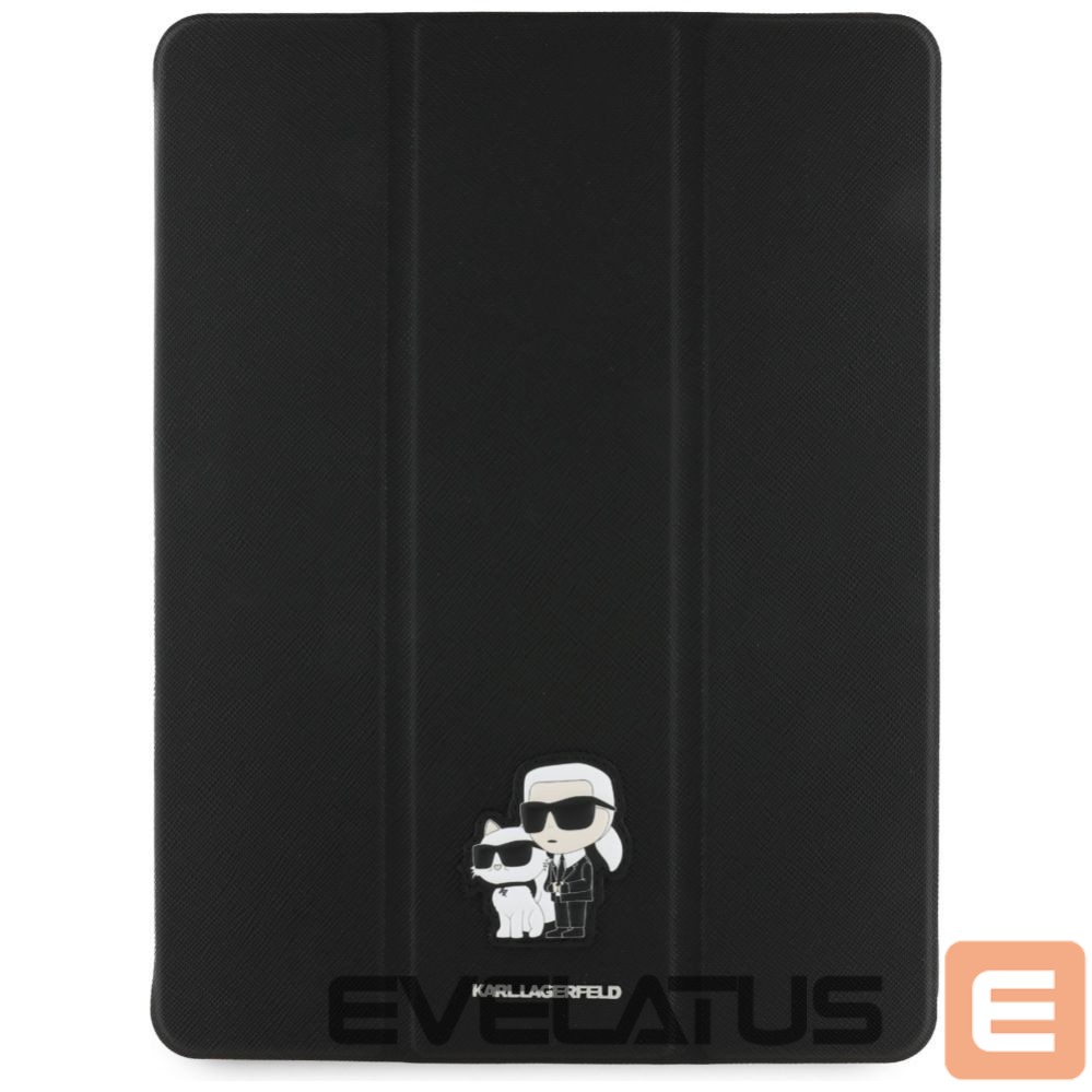 Kitos prekės Karl Lagerfeld Karl Lagerfeld Saffiano Magnetic Karl & Choupette iPad Air 13" 2024 Book Cover Case - Black