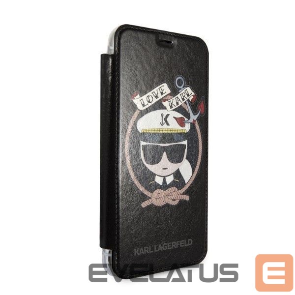Kitos prekės Karl Lagerfeld Karl Lagerfeld Signature Glitter iPhone X/Xs Case - Black