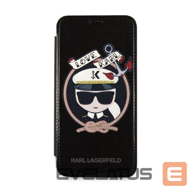 Kitos prekės Karl Lagerfeld Karl Lagerfeld Signature Glitter iPhone X/Xs Case - Black