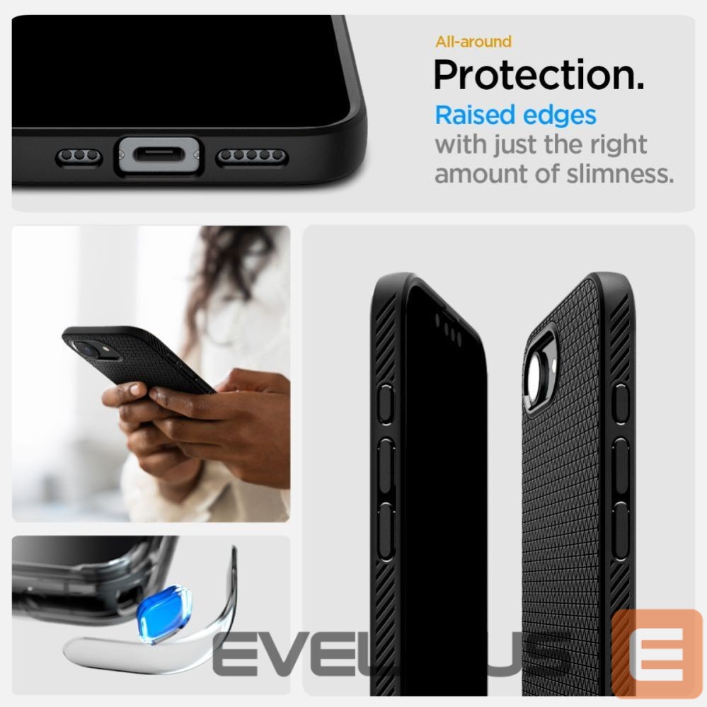 Kitos prekės Spigen Spigen Liquid Air Case for iPhone 16e / 17e - Matte Black