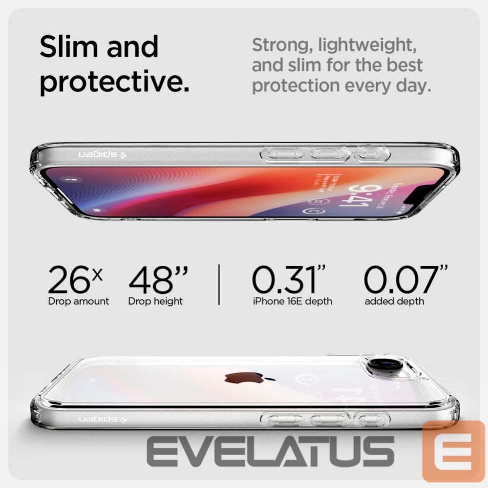 Kitos prekės Spigen Spigen Ultra Hybrid Case for iPhone 16e / 17e - Transparent