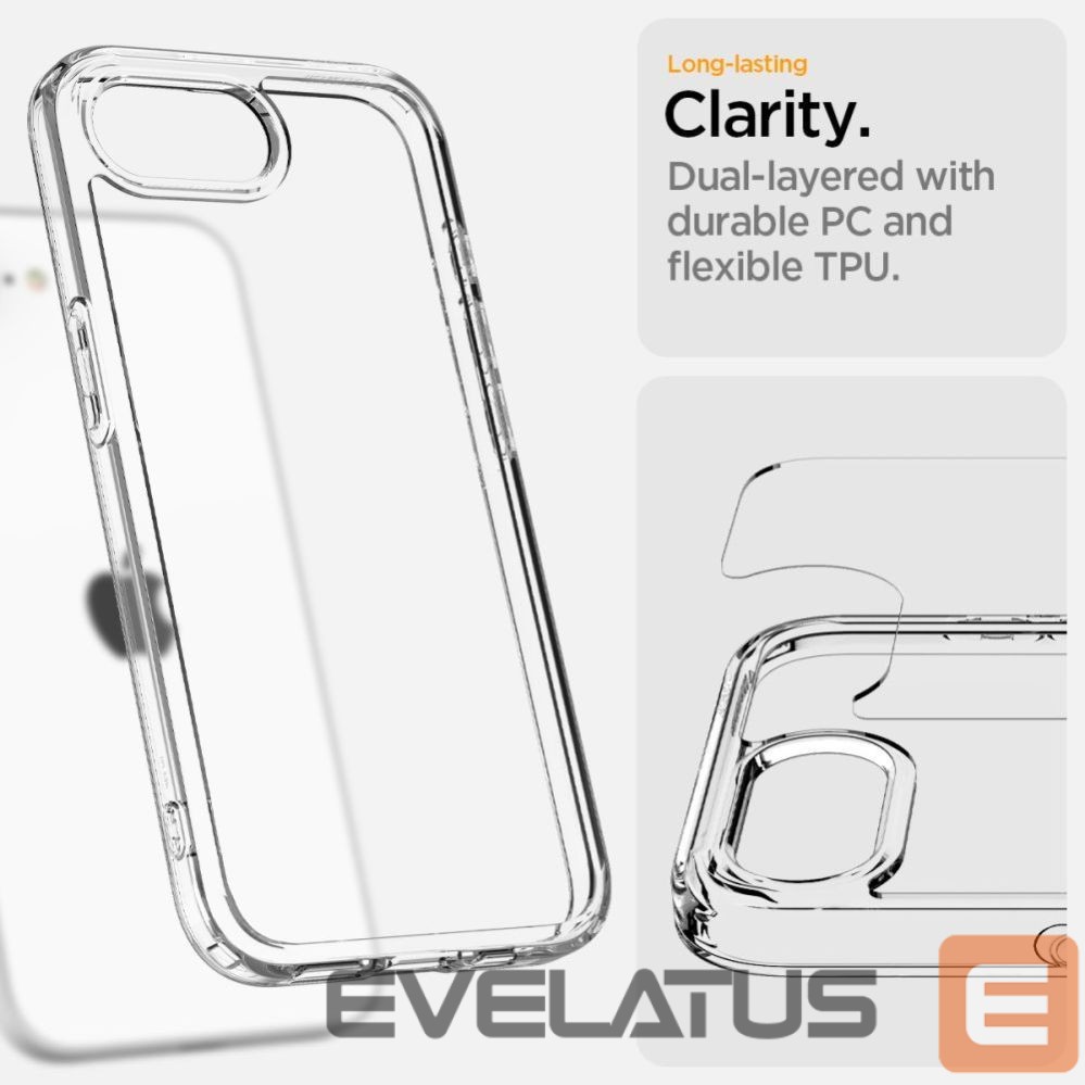 Kitos prekės Spigen Spigen Ultra Hybrid Case for iPhone 16e / 17e - Transparent