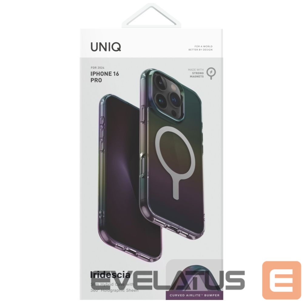 Kitos prekės UNIQ Uniq Iridescia Magclick Charging Case for iPhone 16 Pro - Black