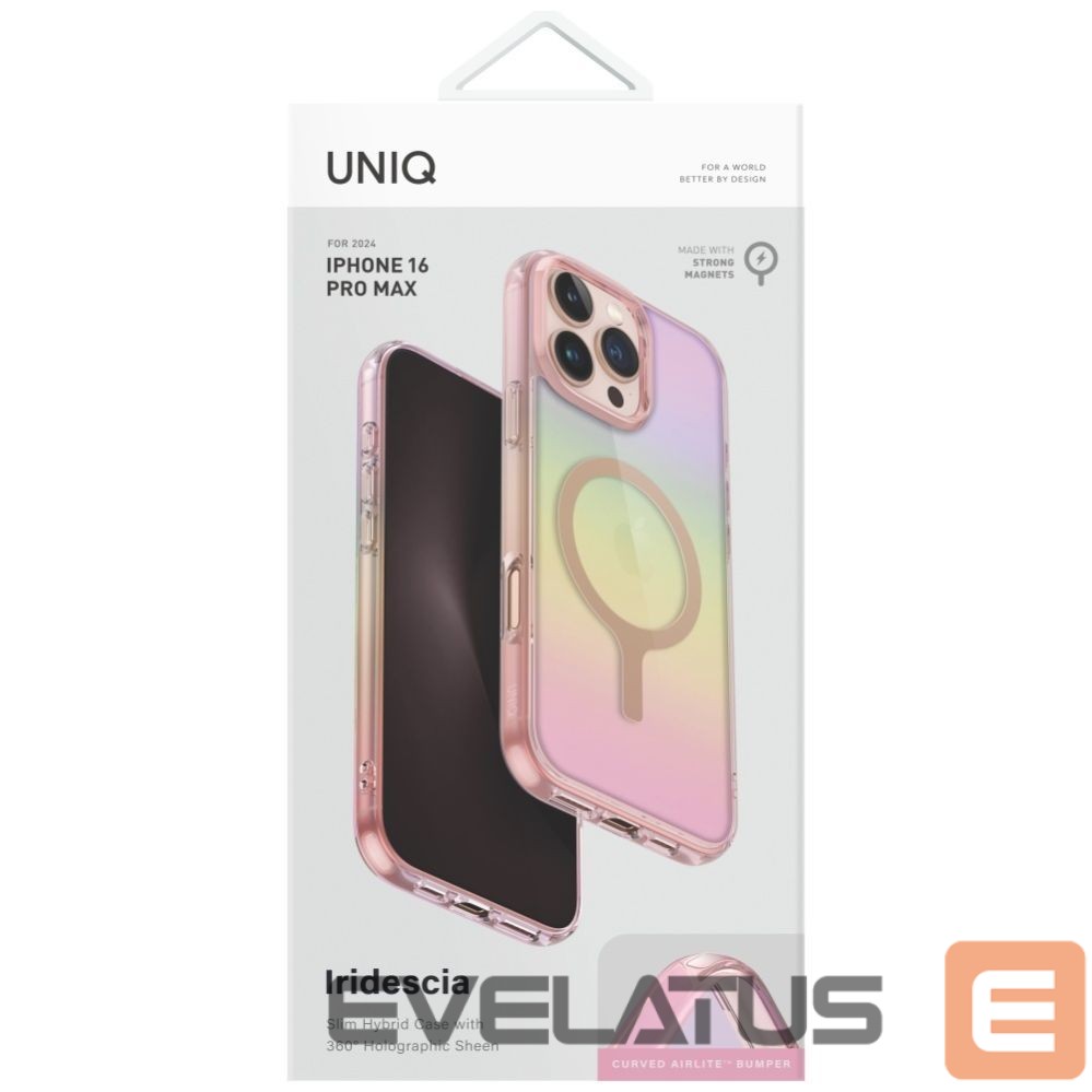 Kitos prekės UNIQ Uniq Iridescia Magclick Charging Case for iPhone 16 Pro Max - Pink