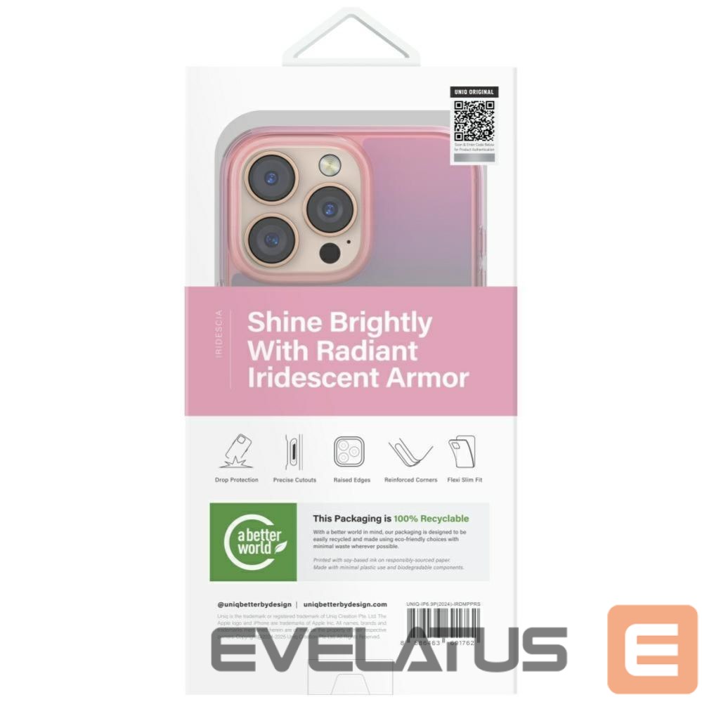 Kitos prekės UNIQ Uniq Iridescia Magclick Charging Case for iPhone 16 Pro Max - Pink