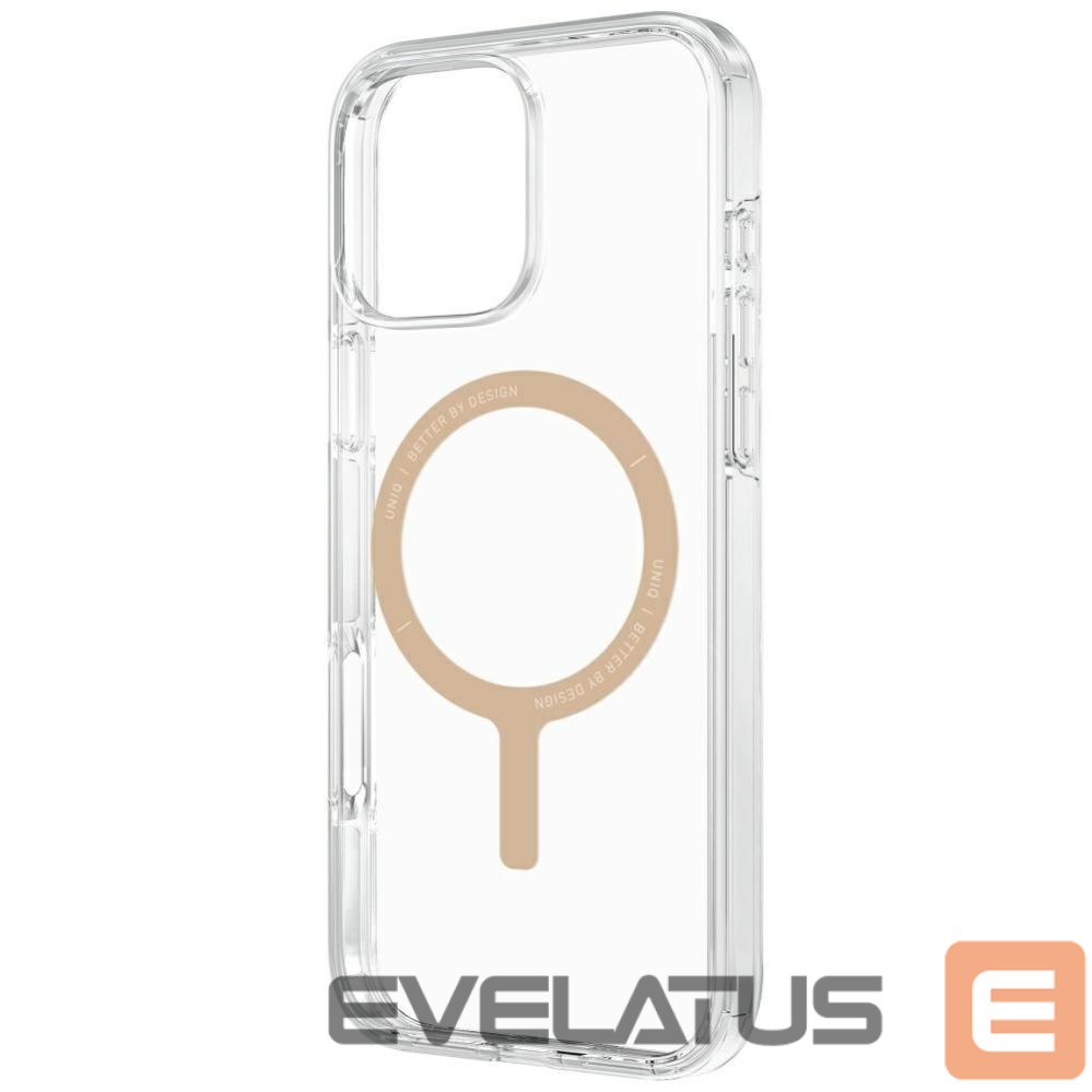 Kitos prekės UNIQ Uniq Clario Magclick Charging Case for iPhone 16 Pro - Transparent Gold