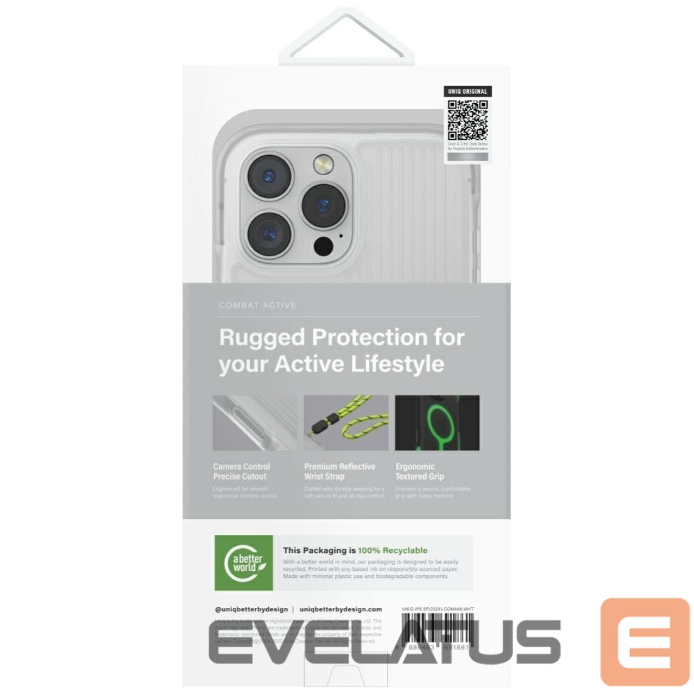 Kitos prekės UNIQ Uniq Combat Active Magclick Charging Case for iPhone 16 Pro Max - White