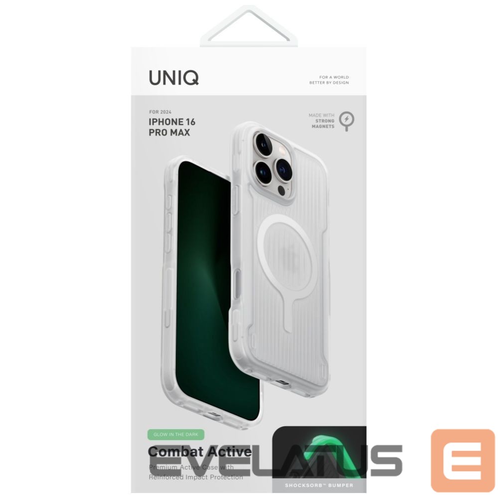 Kitos prekės UNIQ Uniq Combat Active Magclick Charging Case for iPhone 16 Pro Max - White