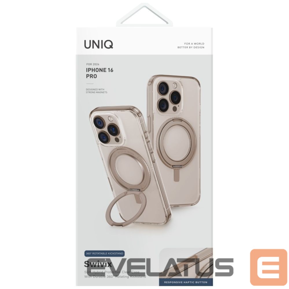 Kitos prekės UNIQ Uniq Swivix 360 Rotating Kickstand Case for iPhone 16 - Gold