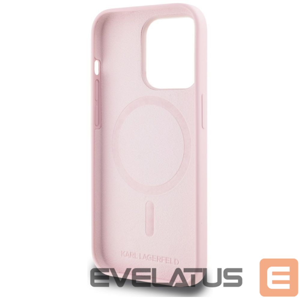 Kitos prekės Karl Lagerfeld Karl Lagerfeld Silicone Karl&Choupette MagSafe Case for iPhone 14 Pro Max - Pink
