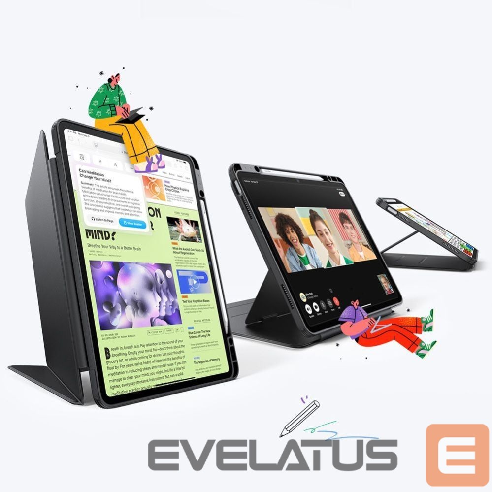 Kitos prekės ESR ESR Flip Hybrid Case for iPad Air 13" (2024/2025/2026) - Black
