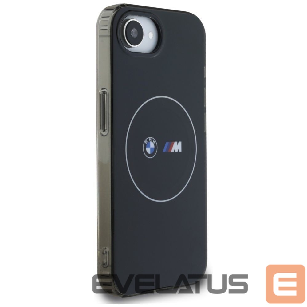 Kitos prekės BMW BMW IML Metal White Circle MagSafe iPhone 16e Case - Black
