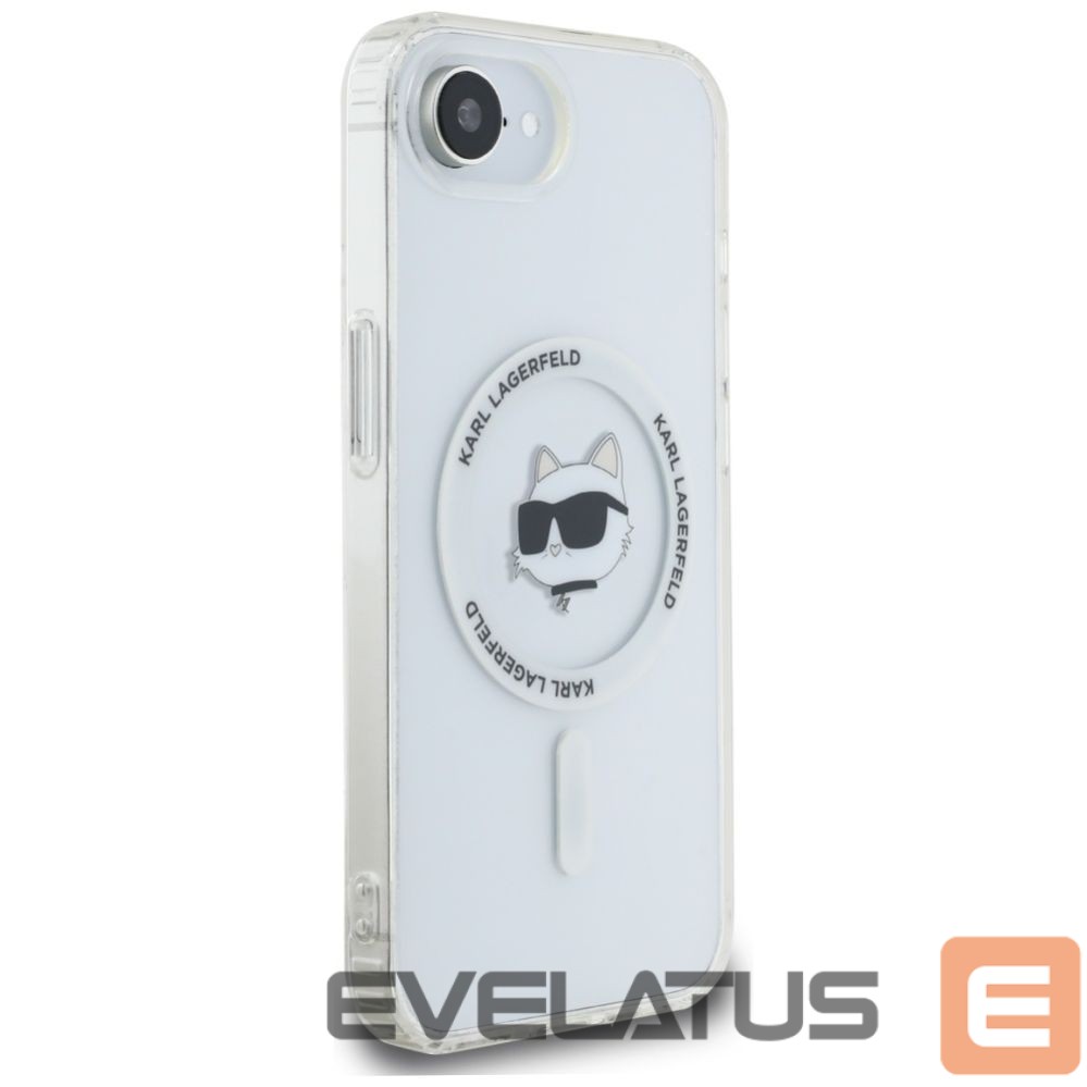 Kitos prekės Karl Lagerfeld Karl Lagerfeld IML Metal Choupette Head MagSafe iPhone 16e Case - White