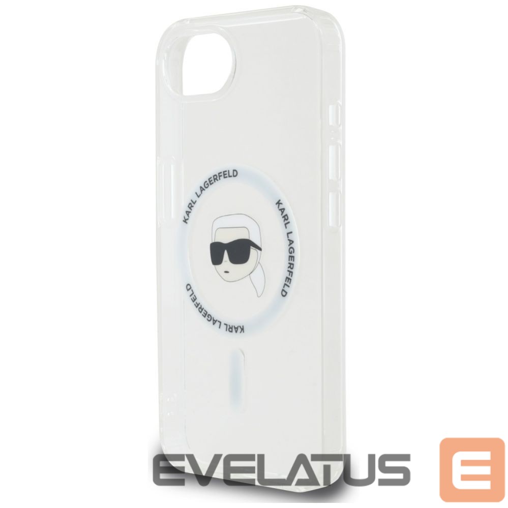 Kitos prekės Karl Lagerfeld Karl Lagerfeld IML Metal Karl Head MagSafe Case for iPhone 16e White