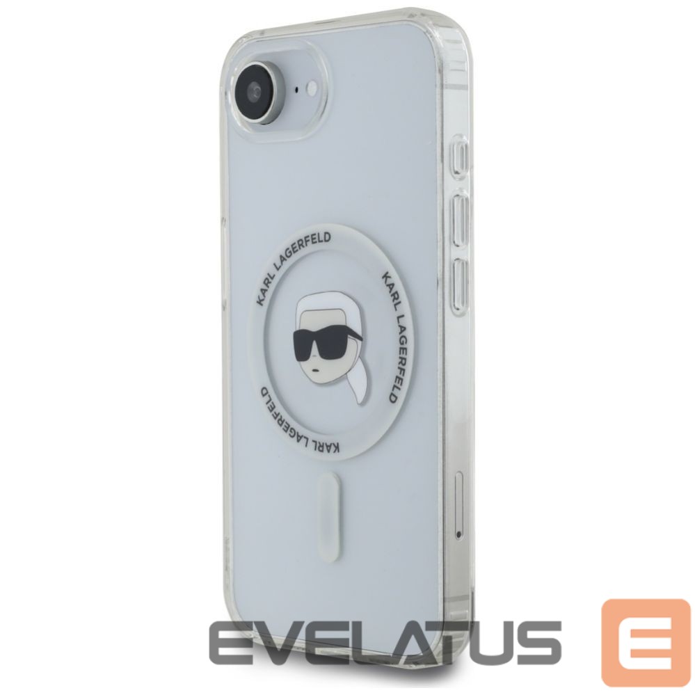 Kitos prekės Karl Lagerfeld Karl Lagerfeld IML Metal Karl Head MagSafe Case for iPhone 16e White