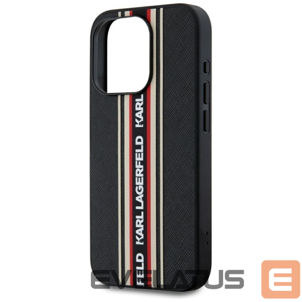Kitos prekės Karl Lagerfeld Karl Lagerfeld Saffiano Athleisure Stripes Cord iPhone 15 Pro Case - Red