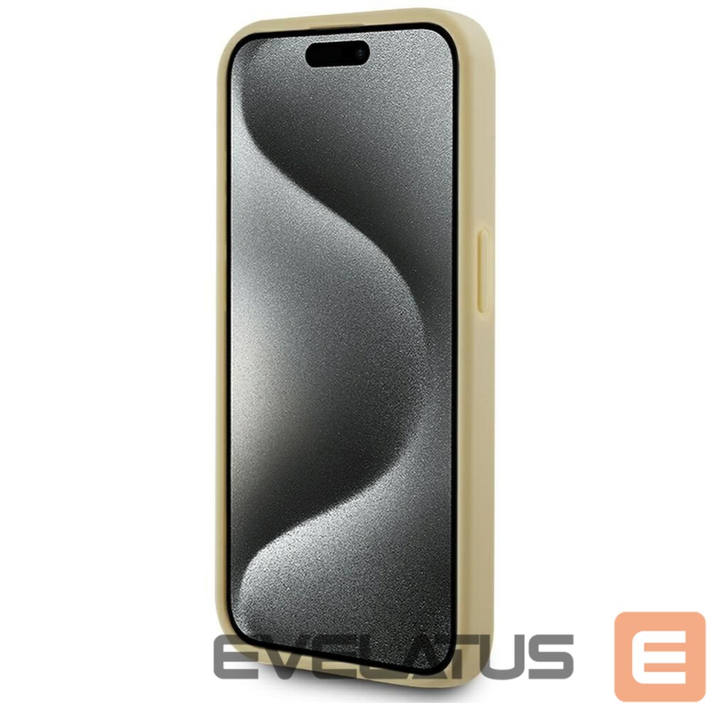 Kitos prekės Karl Lagerfeld Karl Lagerfeld Wrinkled Metal Signature iPhone 15 Pro Case - Gold