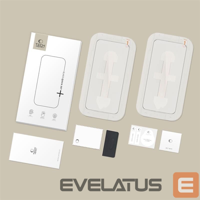 Kitos prekės Tech-Protect Tech-Protect Quick Set+ 2-pack tempered glass for iPhone 16 Pro