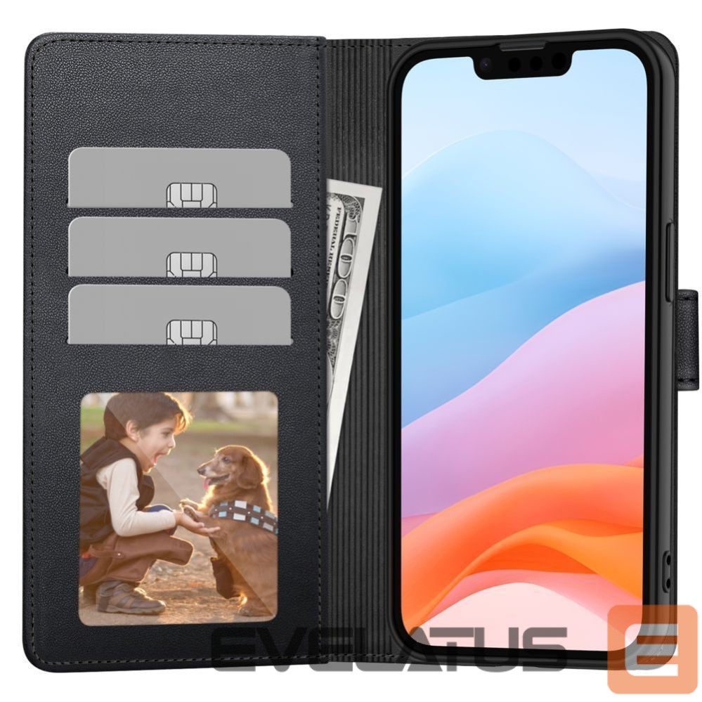 Kitos prekės Tech-Protect Tech-Protect Wallet case for Motorola Edge 60 Fusion - black
