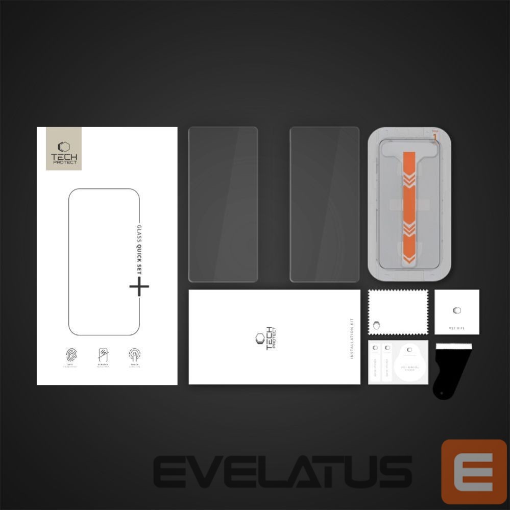 Kitos prekės Tech-Protect Tech-Protect Quick Set+ Tempered Glass for Samsung Galaxy S25+ - Transparent