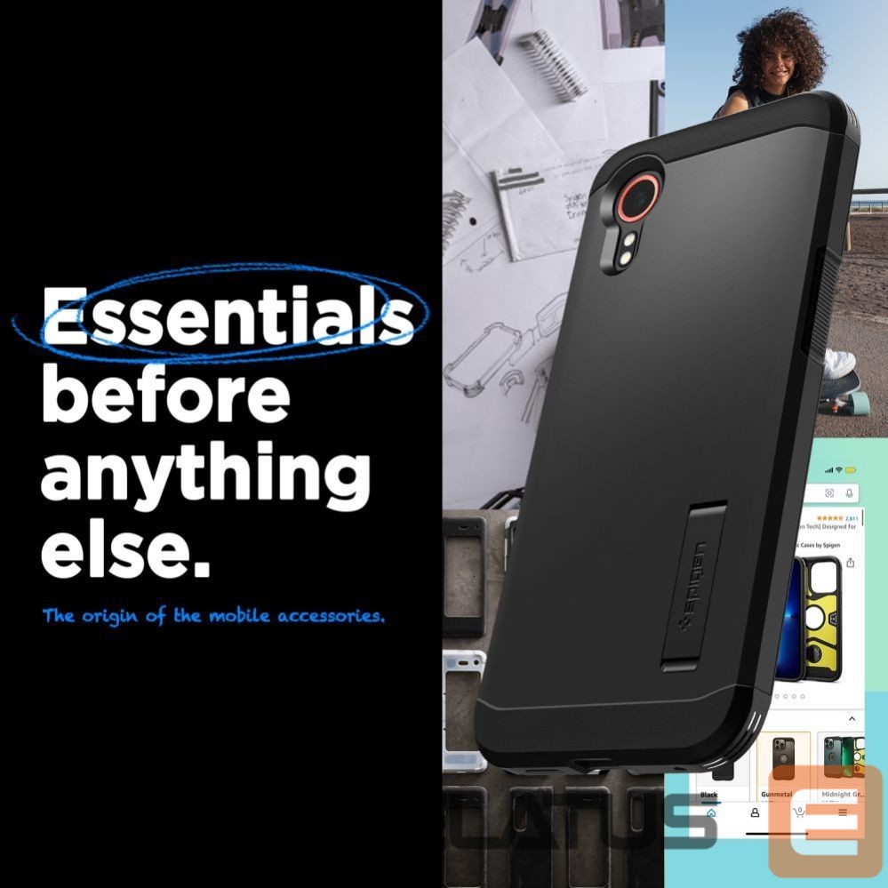 Kitos prekės Spigen Spigen Tough Armor Case for Samsung Galaxy Xcover 7 Pro - Black