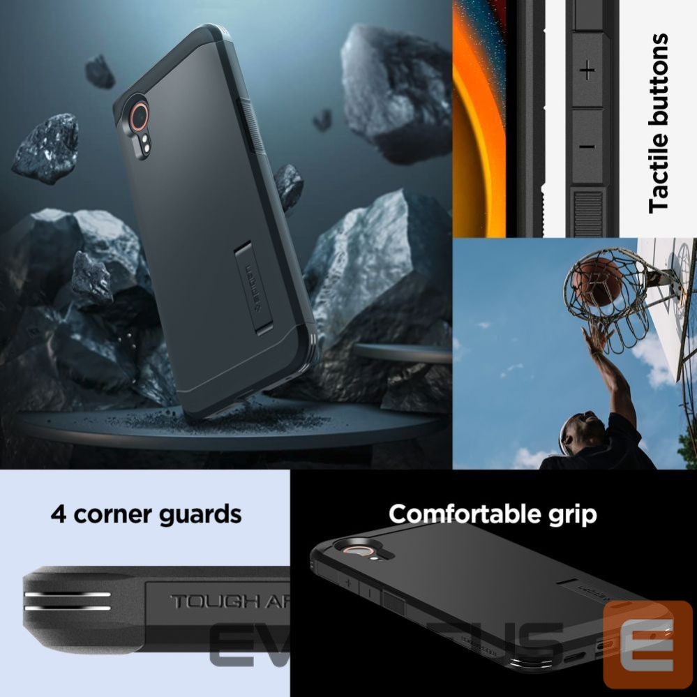 Kitos prekės Spigen Spigen Tough Armor Case for Samsung Galaxy Xcover 7 Pro - Black