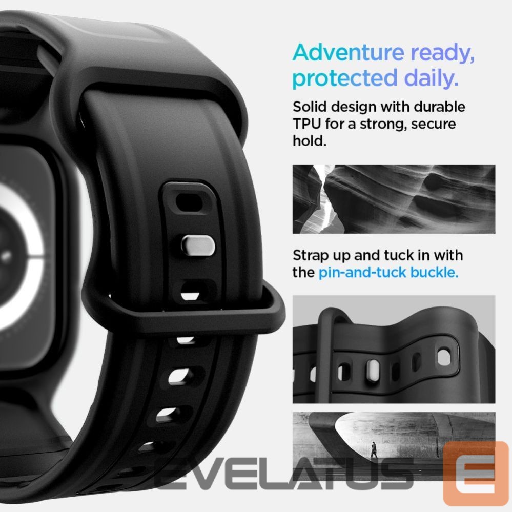 Kitos prekės Spigen Spigen Vault Pro Strap for Apple Watch 42mm - Matte Black