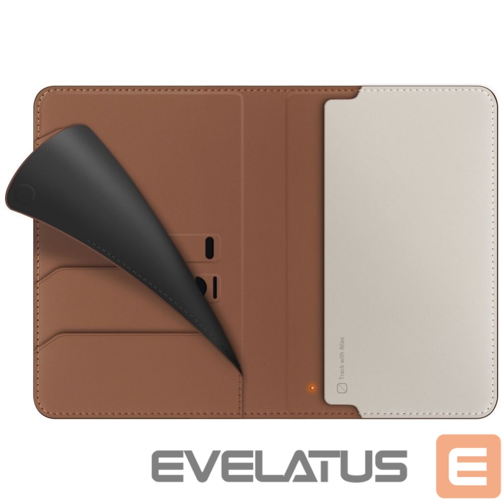 Kitos prekės UNIQ Uniq Belmont Passport Case with Apple Find My RFID Blocking Caramel Beige