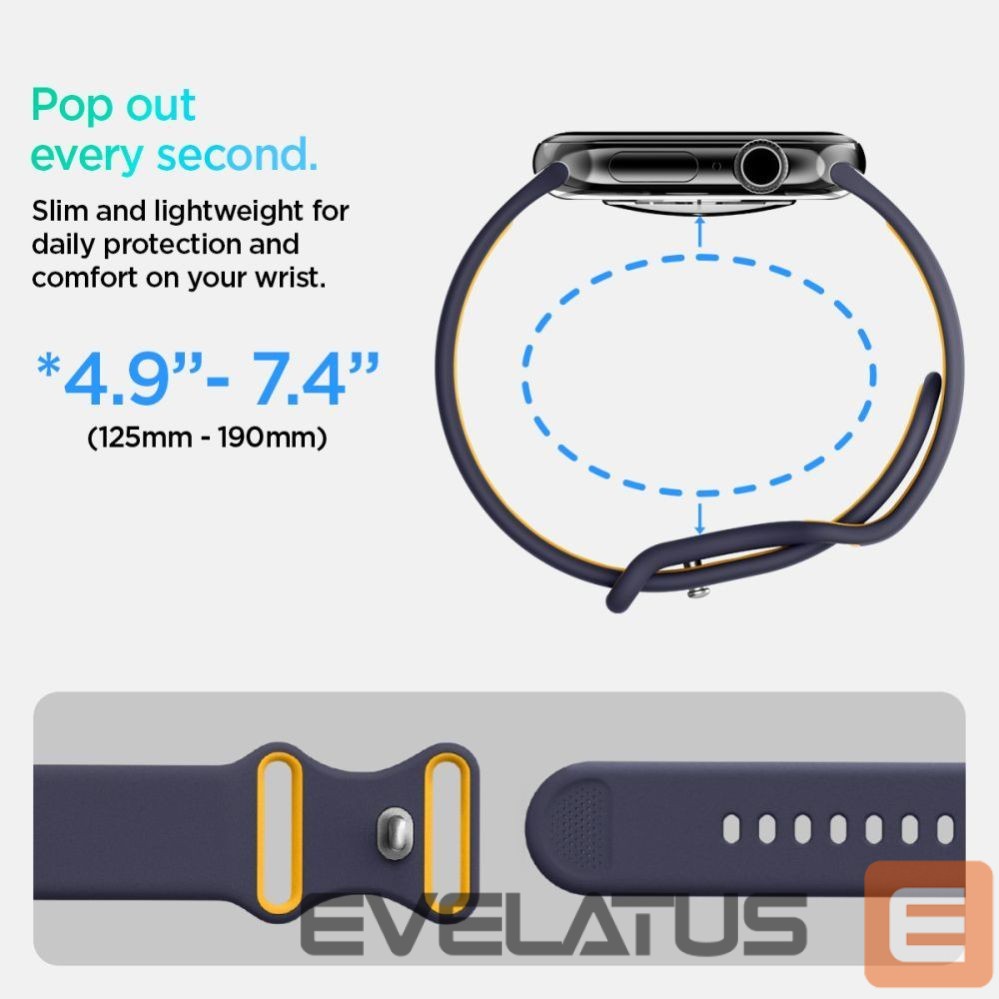 Kitos prekės Spigen Spigen Nano Pop Strap for Apple Watch 40/41/42 mm - Navy Blue/Orange